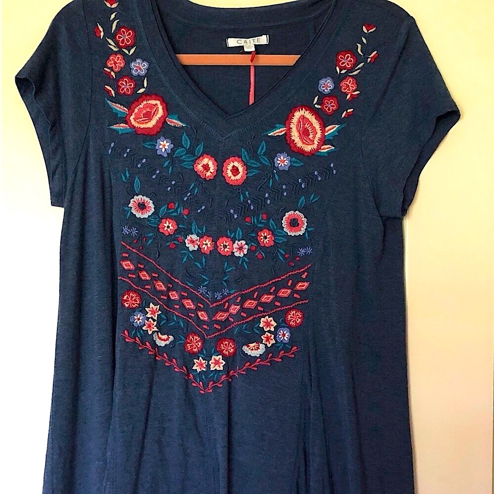 Top,blue coverup, size S
